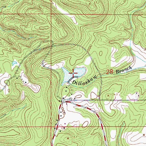 Topographic Map of Liles Lake, AL