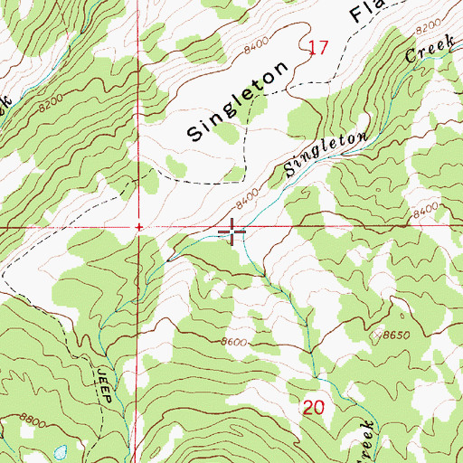 Topographic Map of Mill Stream, UT