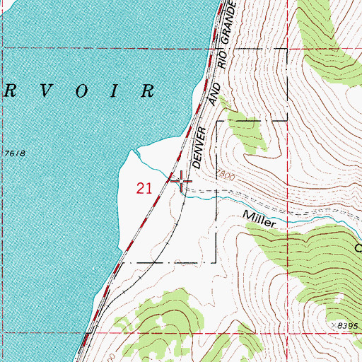 Topographic Map of Miller Canyon, UT