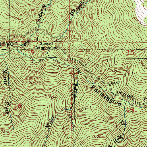 Topographic Map of Miller Creek, UT