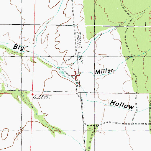 Topographic Map of Miller Hollow, UT