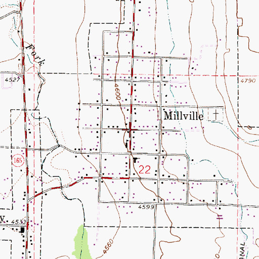 Topographic Map of Millville, UT