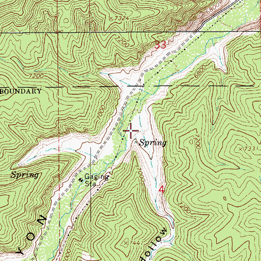 Topographic Map of Mine Hollow, UT