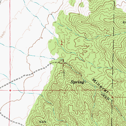 Topographic Map of Mineral Canyon, UT