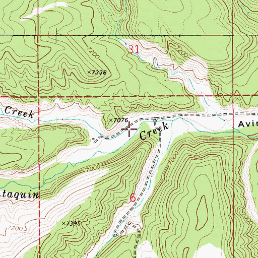 Topographic Map of Minnie Creek, UT