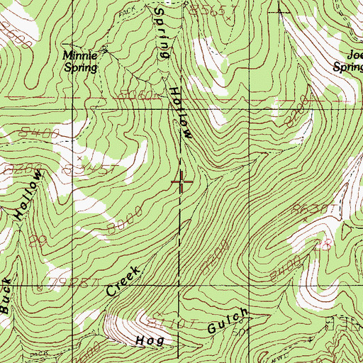 Topographic Map of Minnie Spring Hollow, UT