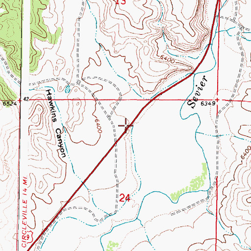 Topographic Map of Miry Creek, UT