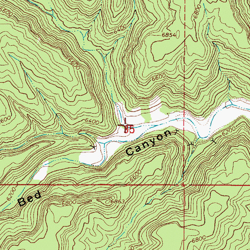 Topographic Map of Mitchell Canyon, UT