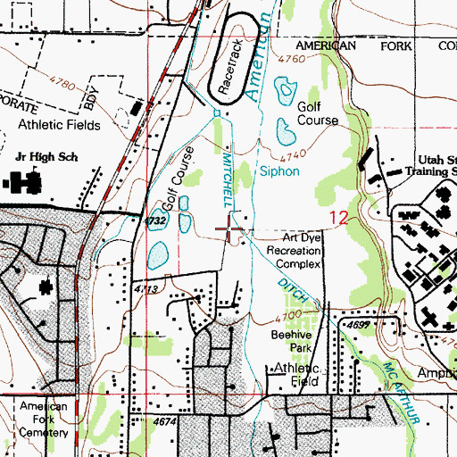 Topographic Map of Mitchell Ditch, UT