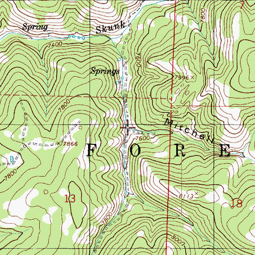 Topographic Map of Mitchell Hollow, UT