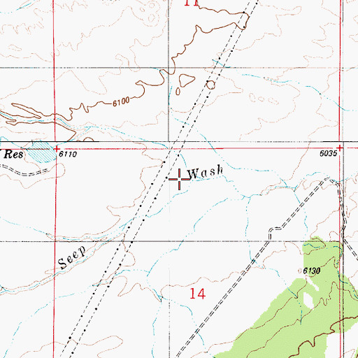 Topographic Map of Molen Seep Wash, UT
