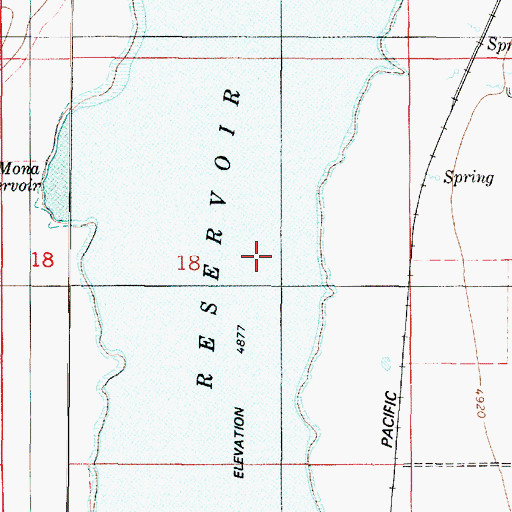 Topographic Map of Mona Reservoir, UT