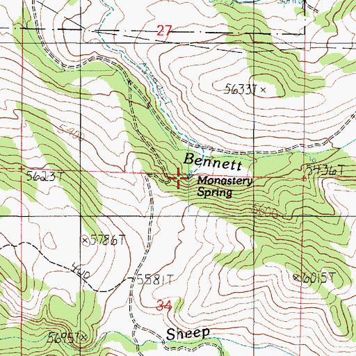 Topographic Map of Monastery Spring, UT