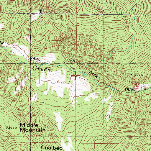 Topographic Map of Monk Spring Creek, UT
