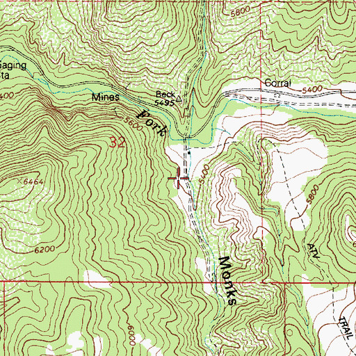 Topographic Map of Monks Hollow, UT