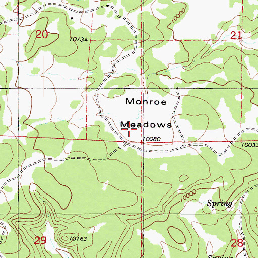Topographic Map of Monroe Meadows, UT