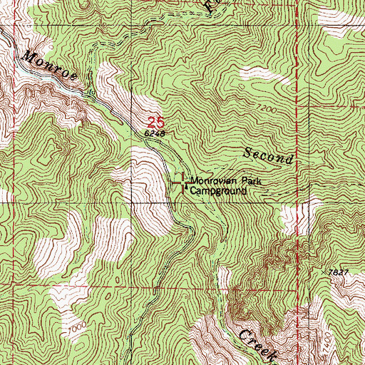 Topographic Map of Monrovian Park, UT