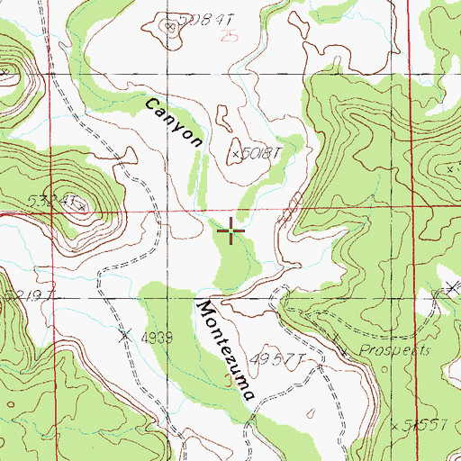 Topographic Map of Montezuma Canyon, UT
