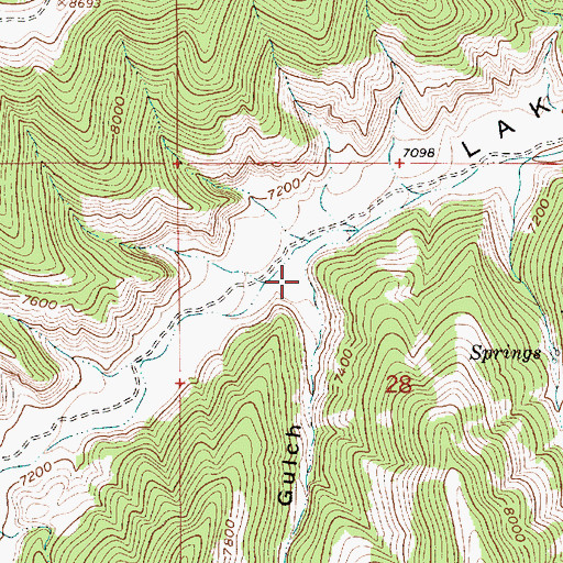 Topographic Map of Monument Gulch, UT