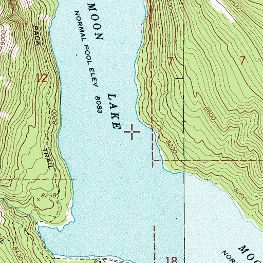 Topographic Map of Moon Lake, UT