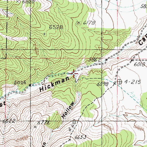 Topographic Map of Morgan Hollow, UT