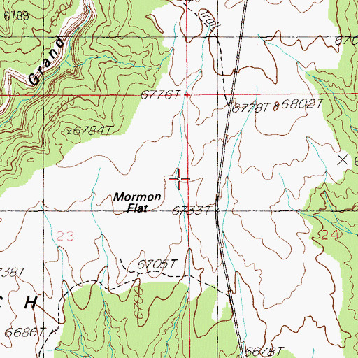Topographic Map of Mormon Flat, UT