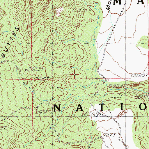 Topographic Map of Mormon Pasture Point, UT
