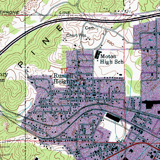 Topographic Map of Macedonia Baptist Church, AL