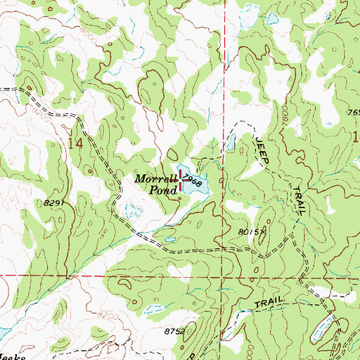 Topographic Map of Morrell Pond, UT