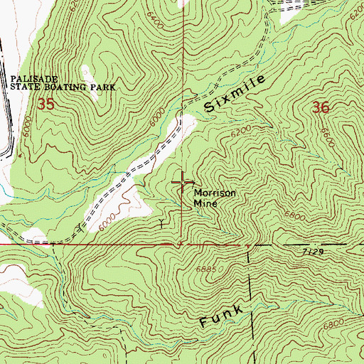 Topographic Map of Morrison Mine, UT