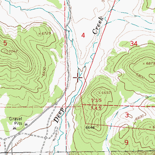 Topographic Map of Mosby Creek, UT