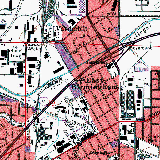 Topographic Map of Macedonia Primitive Baptist Church, AL