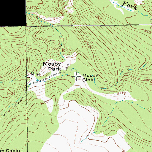 Topographic Map of Mosby Sink, UT