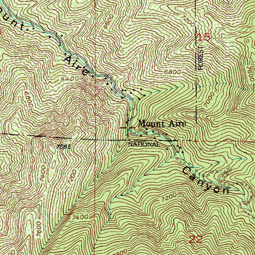 Topographic Map of Mount Aire, UT