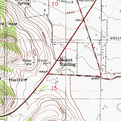 Topographic Map of Mount Sterling, UT