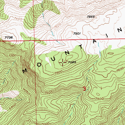 Topographic Map of Mountain Home, UT