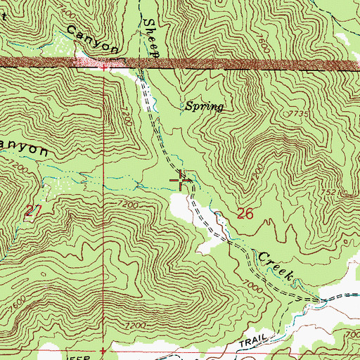 Topographic Map of Mud Canyon, UT