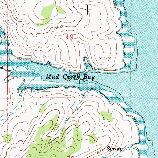 Topographic Map of Mud Creek, UT