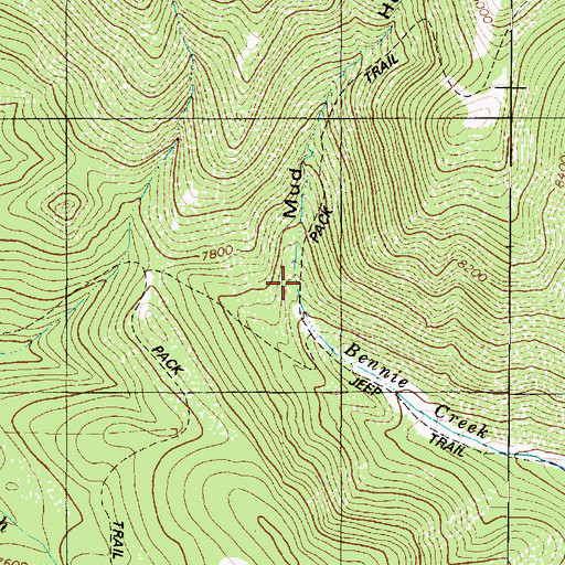 Topographic Map of Mud Hollow, UT