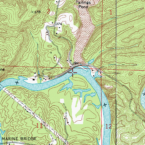 Topographic Map of McCarty Ford, AL