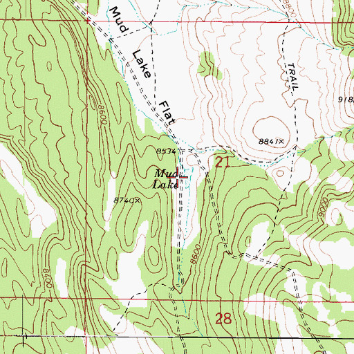 Topographic Map of Mud Lake, UT