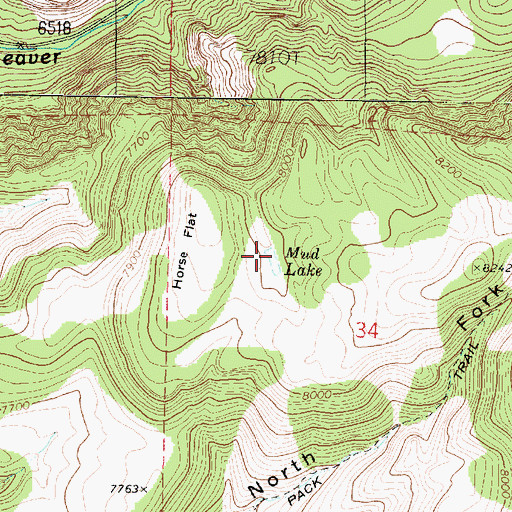 Topographic Map of Mud Lake, UT