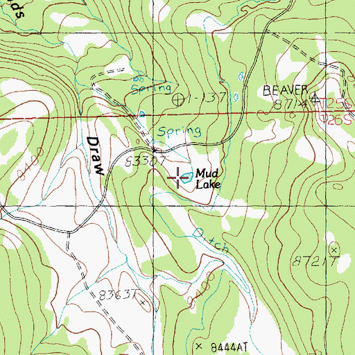 Topographic Map of Mud Lake, UT