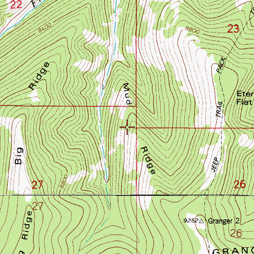 Topographic Map of Mud Ridge, UT