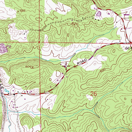 Topographic Map of McCombs Chapel, AL