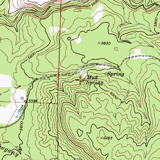 Topographic Map of Mud Spring, UT