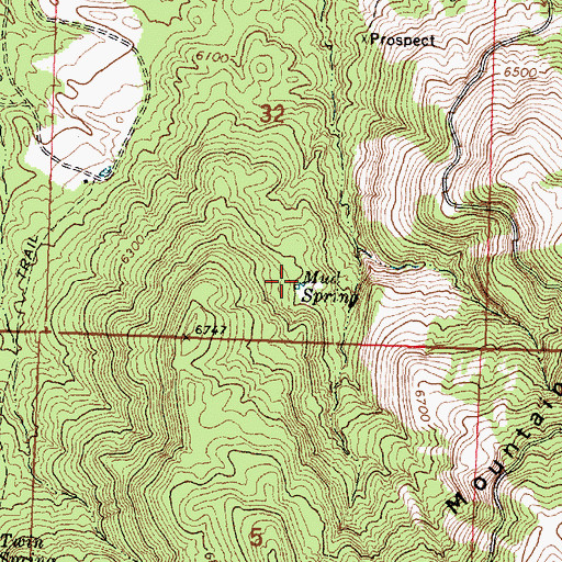Topographic Map of Mud Spring, UT