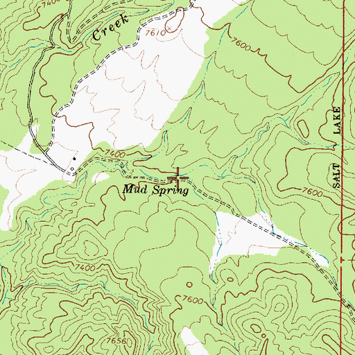 Topographic Map of Mud Spring, UT