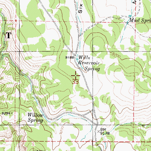 Topographic Map of Mud Spring, UT