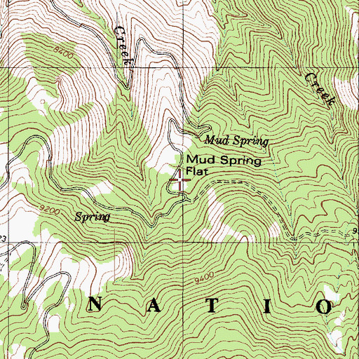 Topographic Map of Mud Spring, UT